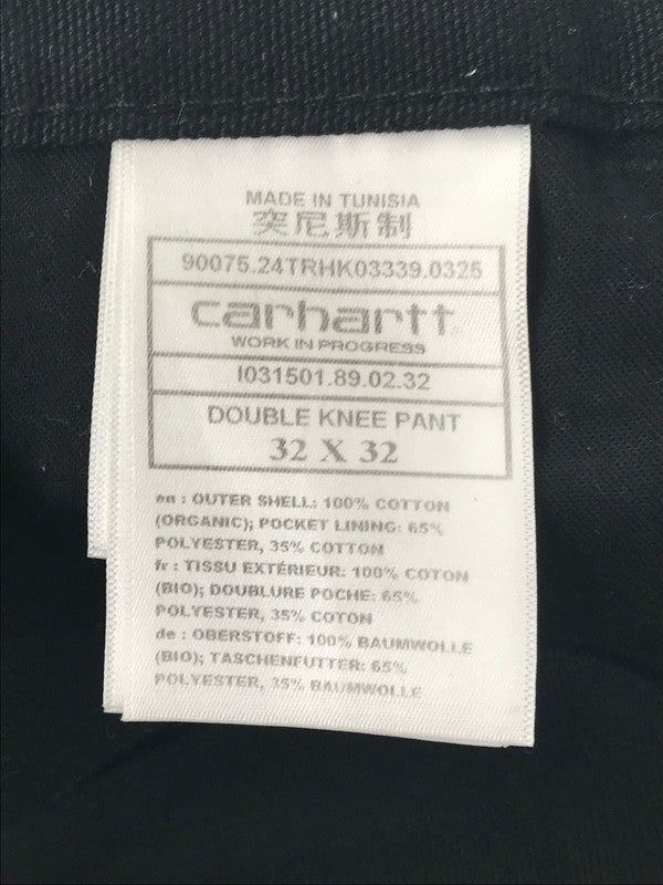 【中古品】【メンズ】 CARHARTT WIP カーハート ワークインプログレス DOUBLE KNEE PANT I031501 ダブル ニー パンツ ボトムス 153-260819-rt-34-tag サイズ：32×32 カラー：ブラック 万代Net店