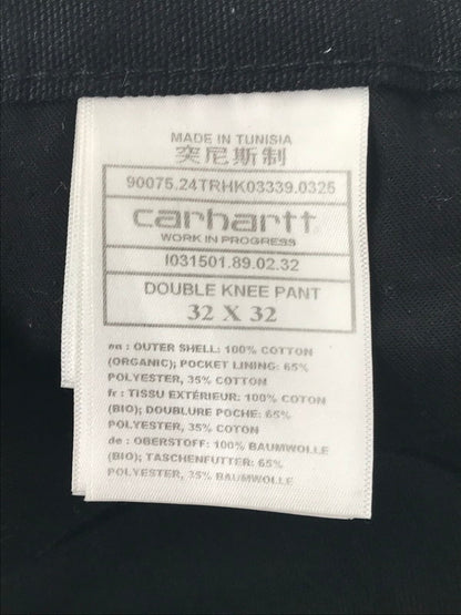 【中古品】【メンズ】 CARHARTT WIP カーハート ワークインプログレス DOUBLE KNEE PANT I031501 ダブル ニー パンツ ボトムス 153-260819-rt-34-tag サイズ：32×32 カラー：ブラック 万代Net店