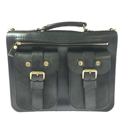 【中古品】【メンズ/レディース】 HERZ 2POCKET 2WAY SHOULDER BAG A-19-BK 2ポケット 2ウェイ ショルダーバッグ カバン 188-260827-ki-06-tagh カラー：ブラック 万代Net店