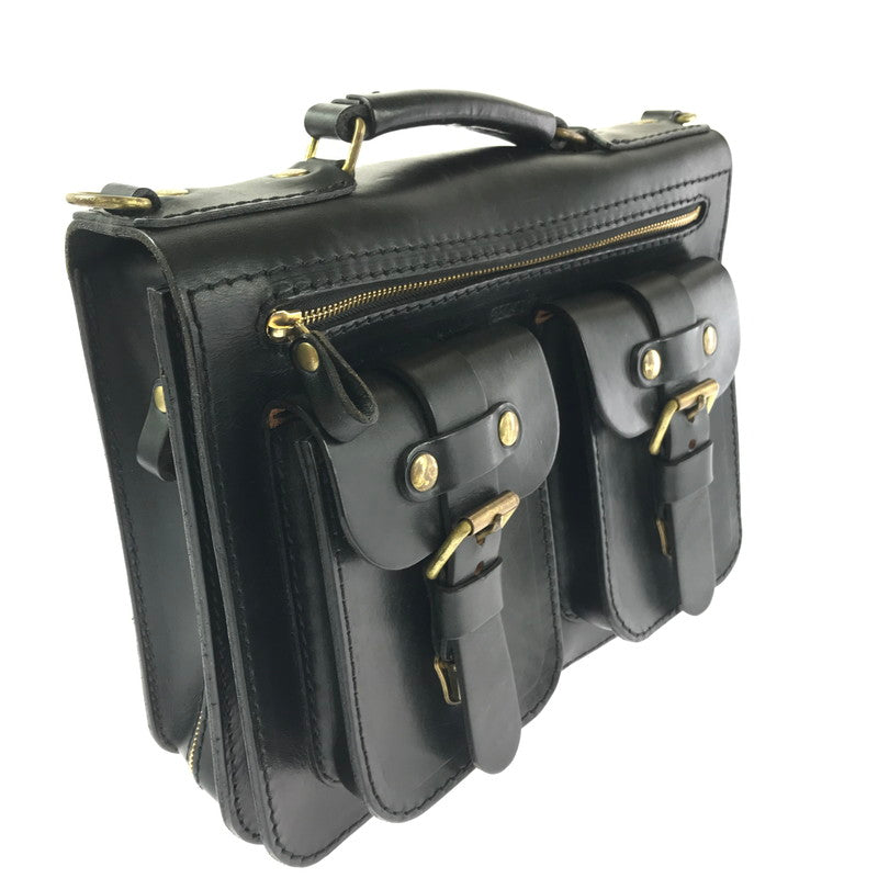 【中古品】【メンズ/レディース】 HERZ 2POCKET 2WAY SHOULDER BAG A-19-BK 2ポケット 2ウェイ ショルダーバッグ カバン 188-260827-ki-06-tagh カラー：ブラック 万代Net店