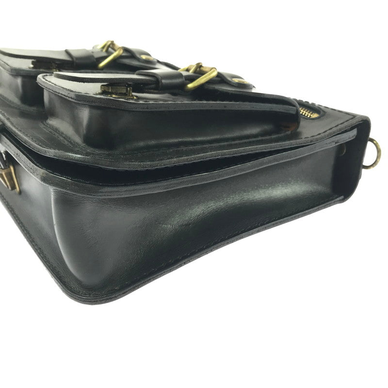 【中古品】【メンズ/レディース】 HERZ 2POCKET 2WAY SHOULDER BAG A-19-BK 2ポケット 2ウェイ ショルダーバッグ カバン 188-260827-ki-06-tagh カラー：ブラック 万代Net店