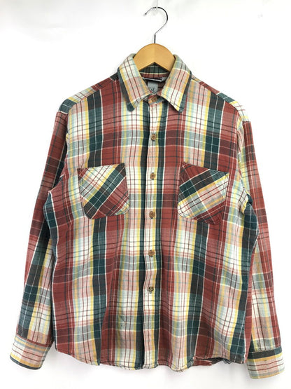 【中古品】【メンズ】 BIG MAC ビックマック 70's CHECK FLANNEL SHIRT 衿芯 70年代 チェック フランネル シャツ トップス 146-260820-rt-28-tag カラー：レッド系 万代Net店