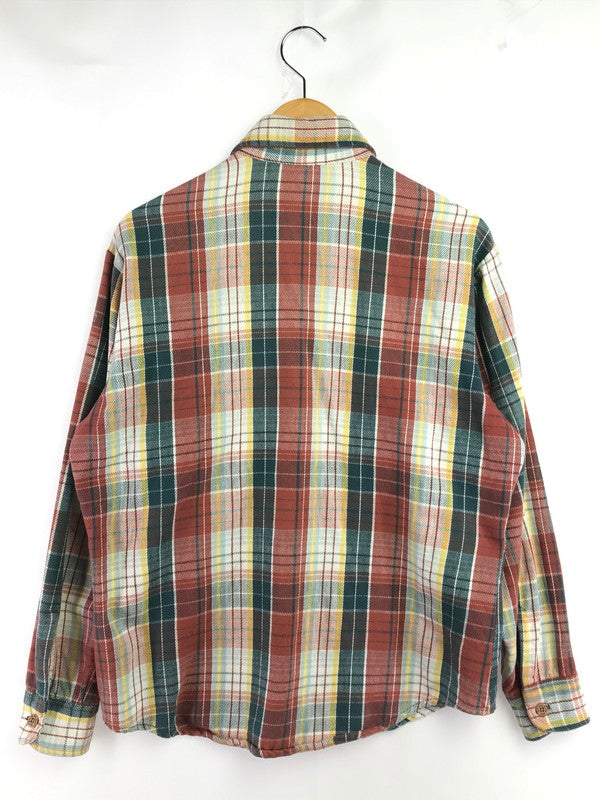 【中古品】【メンズ】 BIG MAC ビックマック 70's CHECK FLANNEL SHIRT 衿芯 70年代 チェック フランネル シャツ トップス 146-260820-rt-28-tag カラー：レッド系 万代Net店
