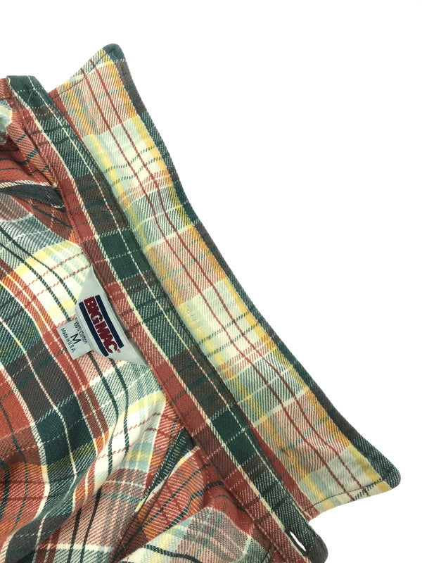 【中古品】【メンズ】 BIG MAC ビックマック 70's CHECK FLANNEL SHIRT 衿芯 70年代 チェック フランネル シャツ トップス 146-260820-rt-28-tag カラー：レッド系 万代Net店