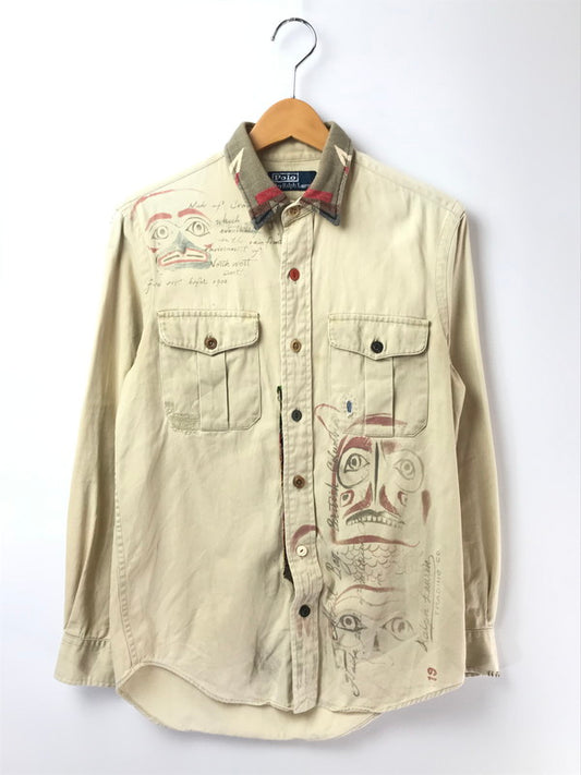 【現状渡し品】【メンズ】 POLO RALPH LAUREN ポロ・ラルフローレン INDIAN DESIGN SHIRT インディアン デザイン シャツ トップス 146-260820-rt-23-tag カラー：ベージュ 万代Net店