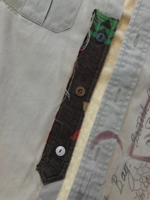 【現状渡し品】【メンズ】 POLO RALPH LAUREN ポロ・ラルフローレン INDIAN DESIGN SHIRT インディアン デザイン シャツ トップス 146-260820-rt-23-tag カラー：ベージュ 万代Net店