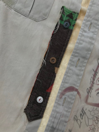 【現状渡し品】【メンズ】 POLO RALPH LAUREN ポロ・ラルフローレン INDIAN DESIGN SHIRT インディアン デザイン シャツ トップス 146-260820-rt-23-tag カラー：ベージュ 万代Net店