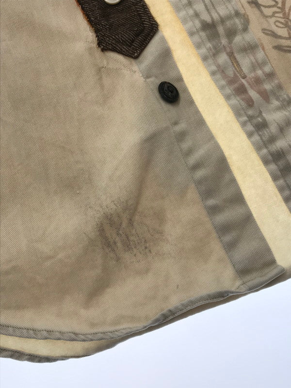 【現状渡し品】【メンズ】 POLO RALPH LAUREN ポロ・ラルフローレン INDIAN DESIGN SHIRT インディアン デザイン シャツ トップス 146-260820-rt-23-tag カラー：ベージュ 万代Net店