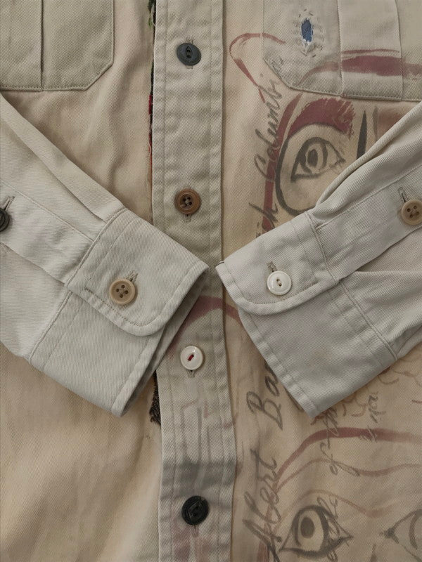 【現状渡し品】【メンズ】 POLO RALPH LAUREN ポロ・ラルフローレン INDIAN DESIGN SHIRT インディアン デザイン シャツ トップス 146-260820-rt-23-tag カラー：ベージュ 万代Net店