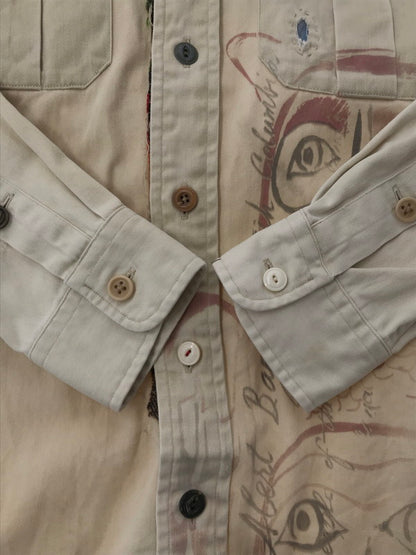【現状渡し品】【メンズ】 POLO RALPH LAUREN ポロ・ラルフローレン INDIAN DESIGN SHIRT インディアン デザイン シャツ トップス 146-260820-rt-23-tag カラー：ベージュ 万代Net店