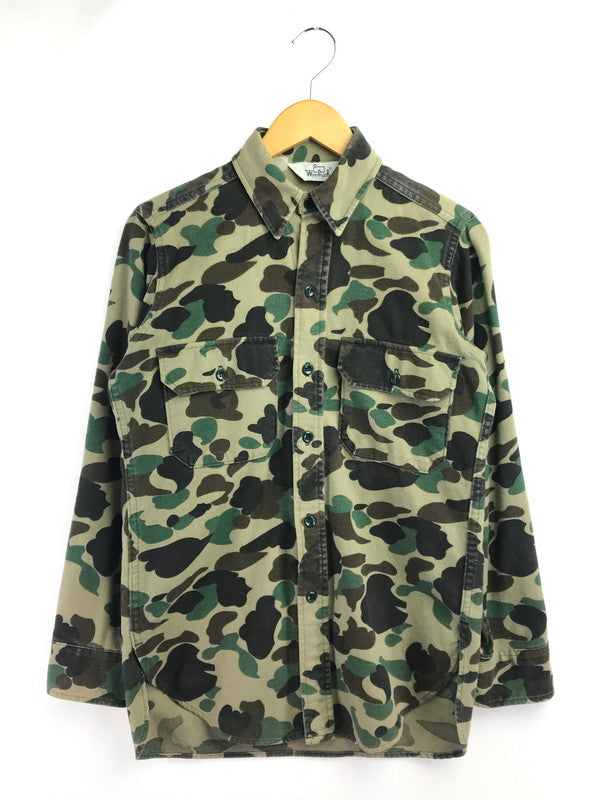 【現状渡し品】【メンズ】 WOOL RICH ウール リッチ 70's L/S CAMO SHIRT 三角タグ 70年代 ロングスリーブ カモ シャツ トップス 長袖シャツ 146-260820-rt-26-tag カラー：カーキ系 万代Net店