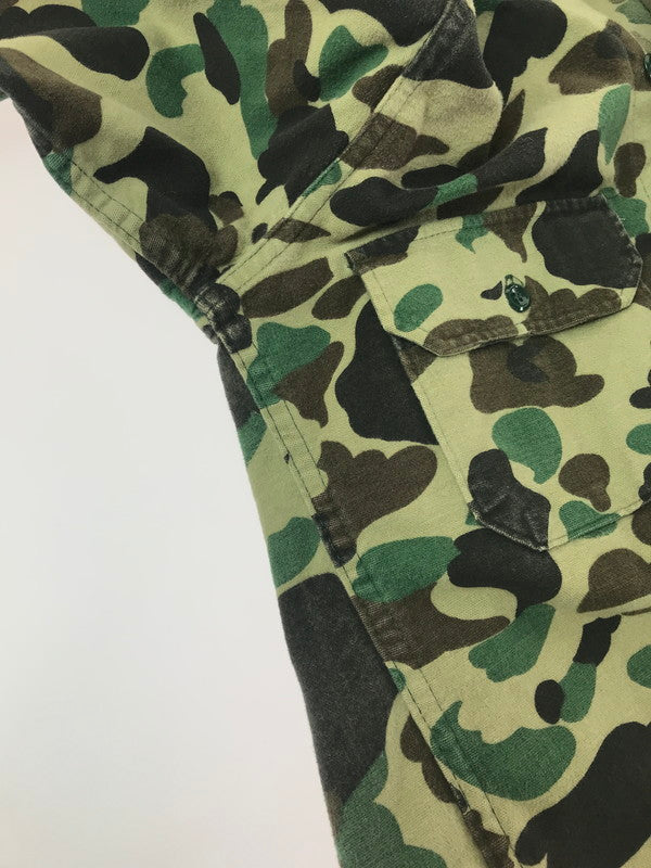 【現状渡し品】【メンズ】 WOOL RICH ウール リッチ 70's L/S CAMO SHIRT 三角タグ 70年代 ロングスリーブ カモ シャツ トップス 長袖シャツ 146-260820-rt-26-tag カラー：カーキ系 万代Net店