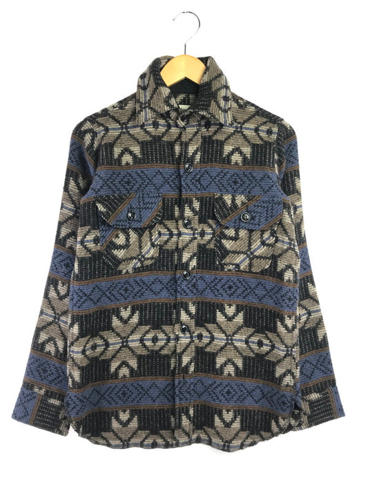 【中古品】【メンズ】 JOHNSON WOOLEN MILLS ジョンソン ウーレン ミルズ WOOL SHIRT BLUE BROWN S556 ウールシャツ 長袖シャツ トップス 146-260820-rt-30-tag カラー：ブルー系 万代Net店