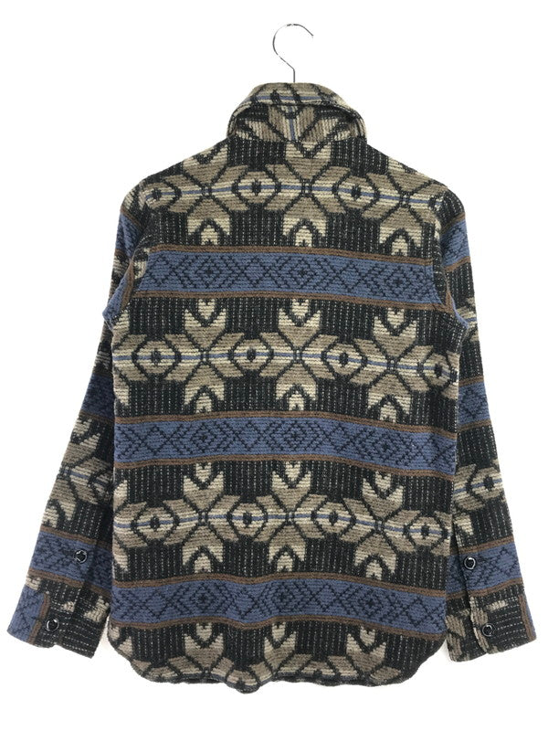 【中古品】【メンズ】 JOHNSON WOOLEN MILLS ジョンソン ウーレン ミルズ WOOL SHIRT BLUE BROWN S556 ウールシャツ 長袖シャツ トップス 146-260820-rt-30-tag カラー：ブルー系 万代Net店
