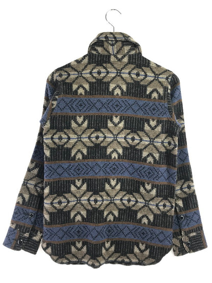 【中古品】【メンズ】 JOHNSON WOOLEN MILLS ジョンソン ウーレン ミルズ WOOL SHIRT BLUE BROWN S556 ウールシャツ 長袖シャツ トップス 146-260820-rt-30-tag カラー：ブルー系 万代Net店