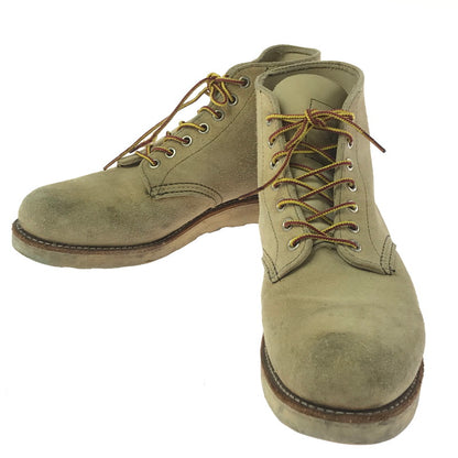 【現状渡し品】【メンズ】 RED WING レッドウィング 6-INCH CLASSIC ROUND BOOTS 8167 6インチ クラシック ラウンド ブーツ 靴 164-260913-rt-37-tagh サイズ：27cm US9D カラー：ベージュ 万代Net店