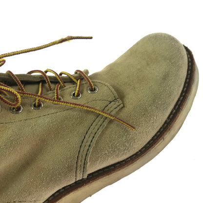 【現状渡し品】【メンズ】 RED WING レッドウィング 6-INCH CLASSIC ROUND BOOTS 8167 6インチ クラシック ラウンド ブーツ 靴 164-260913-rt-37-tagh サイズ：27cm US9D カラー：ベージュ 万代Net店
