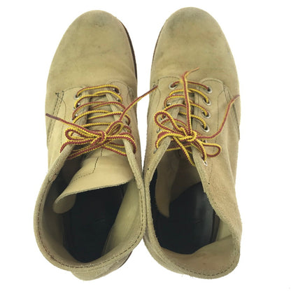 【現状渡し品】【メンズ】 RED WING レッドウィング 6-INCH CLASSIC ROUND BOOTS 8167 6インチ クラシック ラウンド ブーツ 靴 164-260913-rt-37-tagh サイズ：27cm US9D カラー：ベージュ 万代Net店