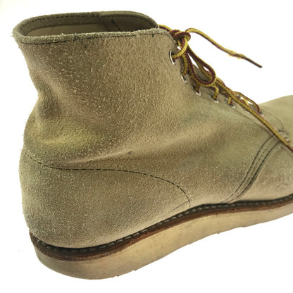 【現状渡し品】【メンズ】 RED WING レッドウィング 6-INCH CLASSIC ROUND BOOTS 8167 6インチ クラシック ラウンド ブーツ 靴 164-260913-rt-37-tagh サイズ：27cm US9D カラー：ベージュ 万代Net店