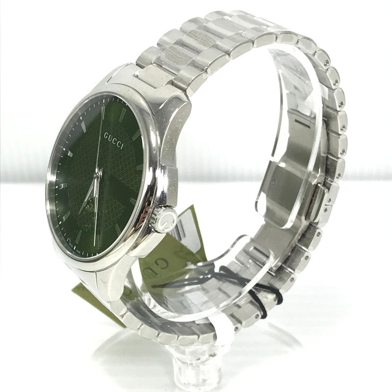 【中古品】【メンズ】 GUCCI グッチ QUARTZ WATCH GREEN クォーツウォッチ グリーン YA126369 腕時計 電池式 Gタイムレス 183-260819-su-05-tagh カラー：グリーン 万代Net店