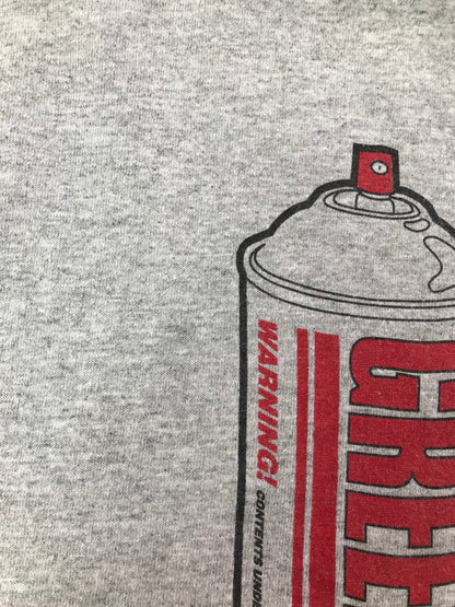 【中古品】【メンズ】 GREENDAY グリーンデイ 00S WARNING! RAGLAN T-SHIRT GRAY 2000年 七分袖 ラグラン プリント カットソー 146-260830-su-04-tagh サイズ：L カラー：グレー 万代Net店