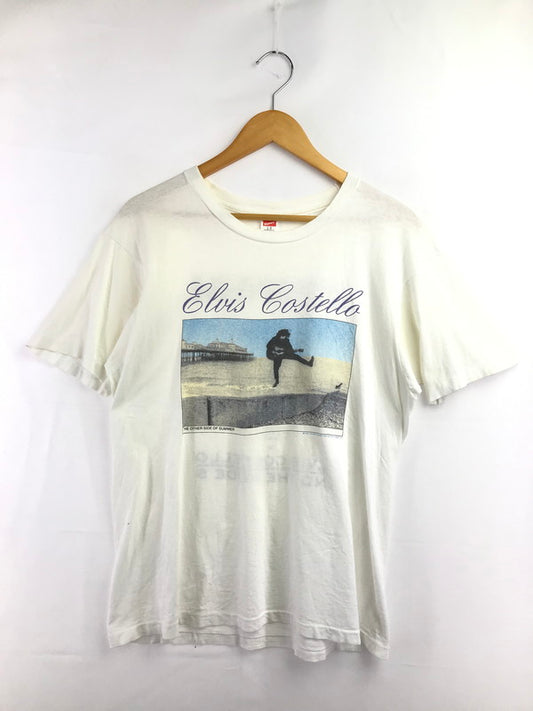 【中古品】【メンズ】 HANES ヘインズ ELVIS COSTELLO 90S COME BACK IN A MILLION YEARS SS TEE WHITE エルヴィスコステロ 90's 半袖カットソー 146-260830-su-05-tagh サイズ：L カラー：ホワイト 万代Net店