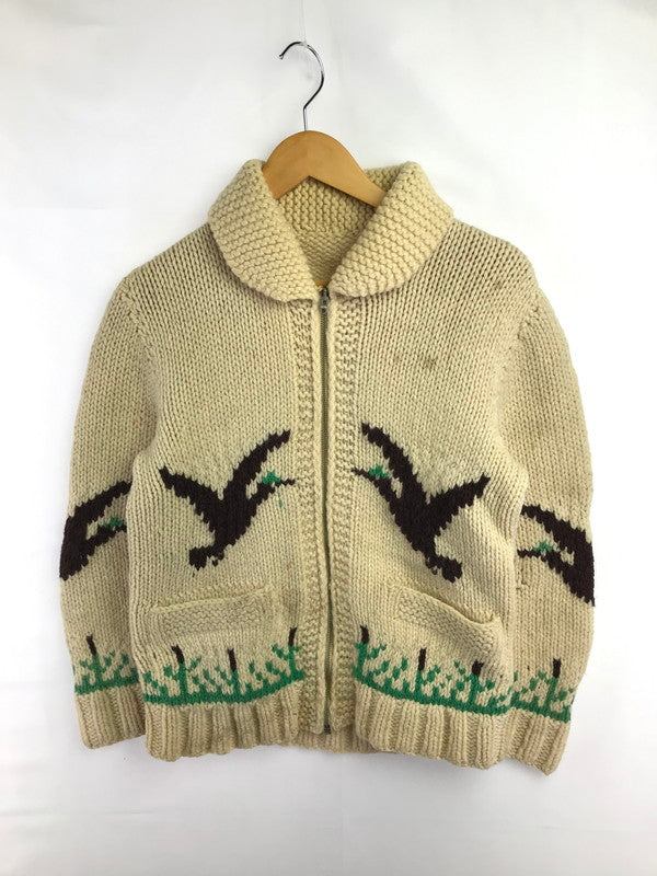 【中古品】【メンズ】 USED ユーズド 60's LIGHTNING ZIP COWICHAN SWEATER 60年代 ライトニング ジップ カウチン セーター トップス 146-260823-rt-20-tagh サイズ：不明 下記参照 カラー：ホワイト系 万代Net店