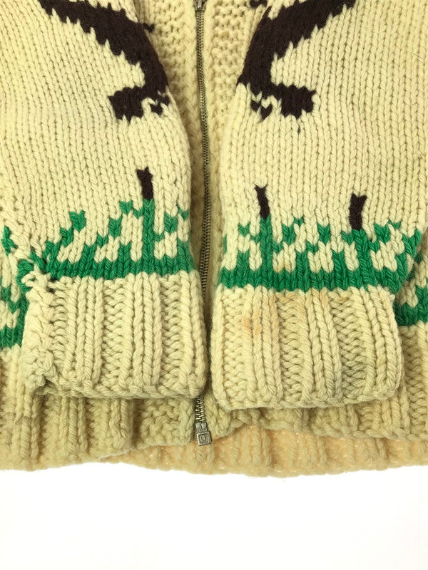 【中古品】【メンズ】 USED ユーズド 60's LIGHTNING ZIP COWICHAN SWEATER 60年代 ライトニング ジップ カウチン セーター トップス 146-260823-rt-20-tagh サイズ：不明 下記参照 カラー：ホワイト系 万代Net店