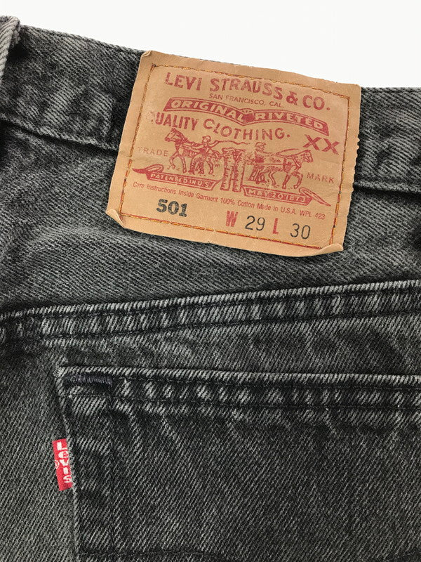【中古品】【メンズ】 LEVI'S リーバイス 90's 501 BLACK DENIM PANTS 90年代 501 デニムパンツ ジーンズ 157-260829-rt-18-tagh サイズ：W29 L30 カラー：インディゴ 万代Net店