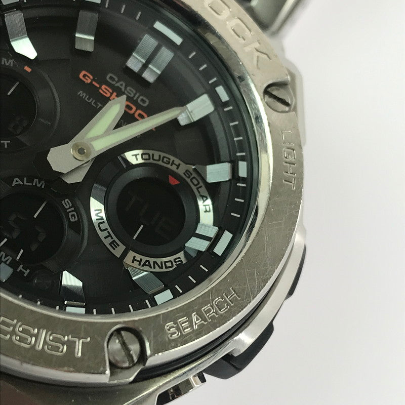 【中古品】【メンズ】 G-SHOCK ジーショック G-STEEL GST-W100 SERIES TOUGH SOLAR GST-W110D-1AJF タフソーラー 腕時計 196-260912-na-04-tagh カラー：シルバー 万代Net店