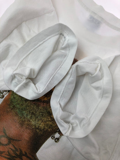 【中古品】【メンズ】 HANES ヘインズ DENNIS RODMAN GET DUNLOP T-SHIRT デニス ロッドマン ショートスリーブ Tシャツ トップス 146-260823-rt-04-tagh サイズ：L カラー：ホワイト 万代Net店