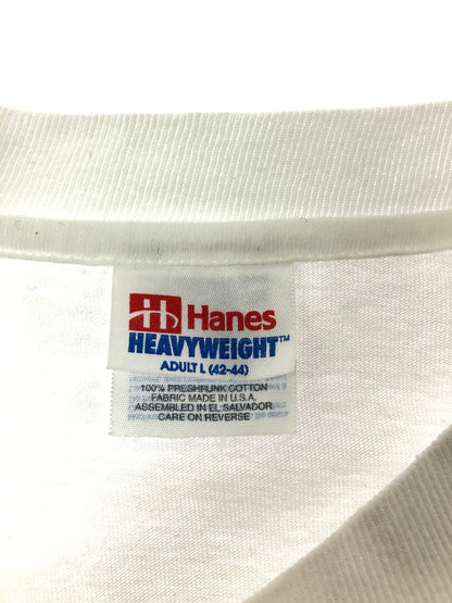 【中古品】【メンズ】 HANES ヘインズ DENNIS RODMAN GET DUNLOP T-SHIRT デニス ロッドマン ショートスリーブ Tシャツ トップス 146-260823-rt-04-tagh サイズ：L カラー：ホワイト 万代Net店