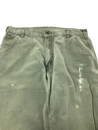 【中古品】【メンズ】 CARHARTT カーハート DUCK PAINTER PANTS MOSS B11MOS メキシコ製 ダック ペインター パンツ ボトムス 157-260827-rt-16-tagh サイズ：36×32 カラー：グレー系 万代Net店