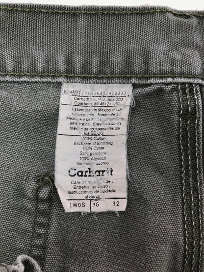 【中古品】【メンズ】 CARHARTT カーハート DUCK PAINTER PANTS MOSS B11MOS メキシコ製 ダック ペインター パンツ ボトムス 157-260827-rt-16-tagh サイズ：36×32 カラー：グレー系 万代Net店