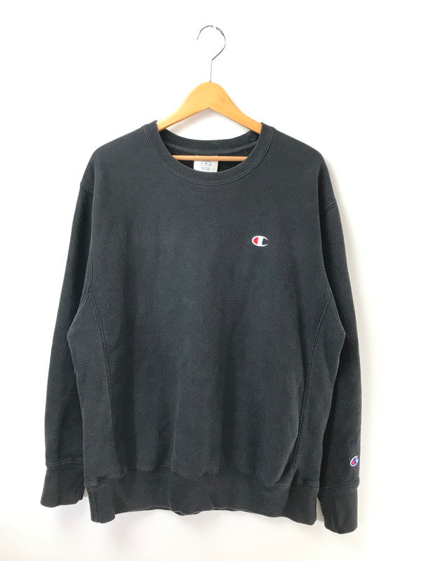 【中古品】【メンズ】 CHAMPION チャンピオン REVERSE WEAVE SWEATSHIRT BLACK GF70 BKC 青タグ リバース ウィーブ スウェットシャツ トレーナー 148-260826-rt-09-tagh サイズ：2XL カラー：ブラック 万代Net店