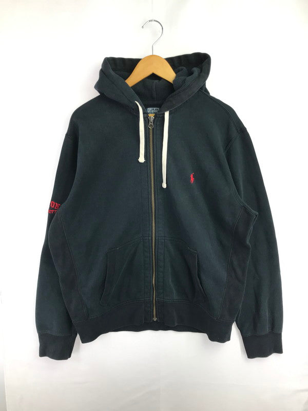 【中古品】【メンズ】 POLO RALPH LAUREN ポロ・ラルフローレン 90's BOSTON UNIVERSITY ZIP UP HOODIE 90年代 フルジップ パーカー トップス 146-260823-rt-19-tagh サイズ：XL カラー：ブラック 万代Net店