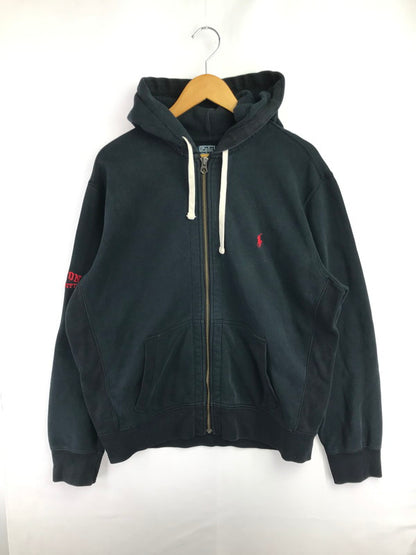 【中古品】【メンズ】 POLO RALPH LAUREN ポロ・ラルフローレン 90's BOSTON UNIVERSITY ZIP UP HOODIE 90年代 フルジップ パーカー トップス 146-260823-rt-19-tagh サイズ：XL カラー：ブラック 万代Net店