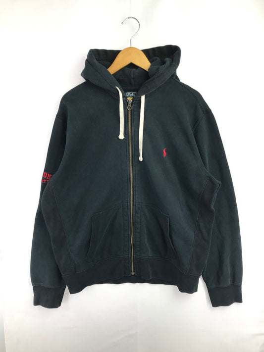 【中古品】【メンズ】 POLO RALPH LAUREN ポロ・ラルフローレン 90's BOSTON UNIVERSITY ZIP UP HOODIE 90年代 フルジップ パーカー トップス 146-260823-rt-19-tagh サイズ：XL カラー：ブラック 万代Net店