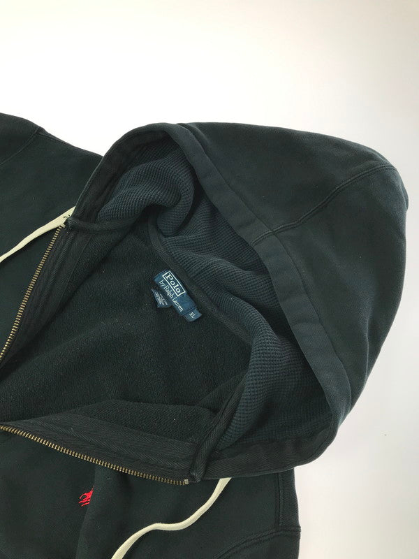 【中古品】【メンズ】 POLO RALPH LAUREN ポロ・ラルフローレン 90's BOSTON UNIVERSITY ZIP UP HOODIE 90年代 フルジップ パーカー トップス 146-260823-rt-19-tagh サイズ：XL カラー：ブラック 万代Net店
