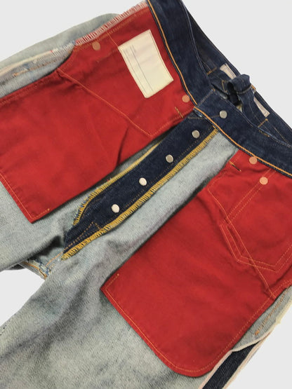 【中古品】【メンズ】 MISTER FREEDOM ミスター フリーダム × SUGAR CANE シュガーケーン DENIM PANTS デニムパンツ USA製 ジーンズ 156-260829-rt-17-tagh サイズ：W32 L34 カラー：インディゴ 万代Net店