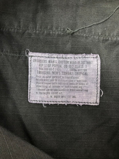 【中古品】【メンズ】 US ARMY アメリカ軍 60's CARGO PANTS 8405-935-3305 68年製 SCOVILLジッパー 60年代 カーゴ パンツ ボトムス ヴィンテージ 157-260827-rt-17-tagh サイズ：S カラー：グリーン系 万代Net店