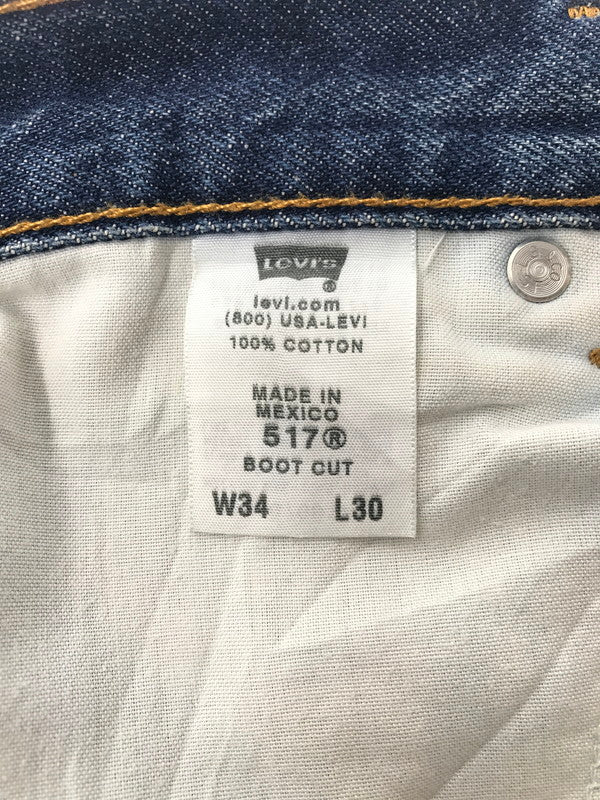 【中古品】【メンズ】 LEVI'S リーバイス 517 BOOT CUT DENIM PANTS 00517-0216 メキシコ製 ブーツ カット デニム パンツ ジーンズ 157-260829-rt-25-tagh サイズ：34×30 カラー：インディゴ 万代Net店