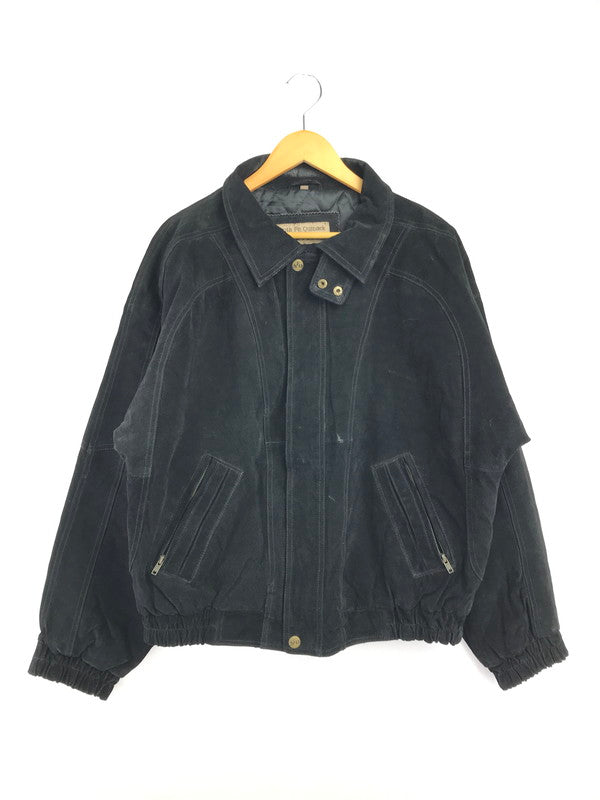 【中古品】【メンズ】 SANTA FE OUTBACK サンタ フェ オートバック SUEDE LEATHER JACKET BLACK スエード レザー ジャケット アウター 146-260827-rt-11-tagh サイズ：L カラー：ブラック 万代Net店