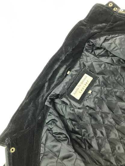 【中古品】【メンズ】 SANTA FE OUTBACK サンタ フェ オートバック SUEDE LEATHER JACKET BLACK スエード レザー ジャケット アウター 146-260827-rt-11-tagh サイズ：L カラー：ブラック 万代Net店