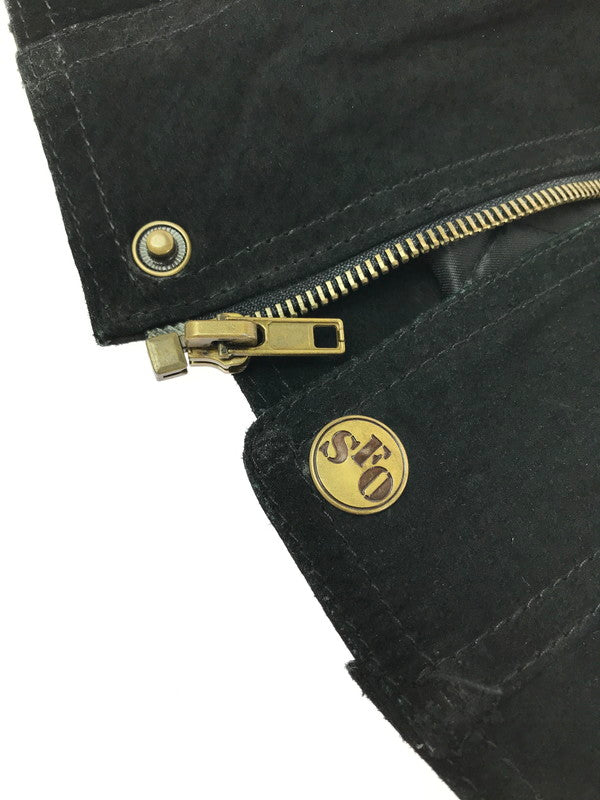 【中古品】【メンズ】 SANTA FE OUTBACK サンタ フェ オートバック SUEDE LEATHER JACKET BLACK スエード レザー ジャケット アウター 146-260827-rt-11-tagh サイズ：L カラー：ブラック 万代Net店