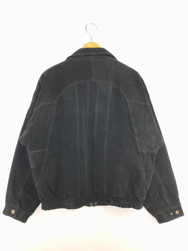 【中古品】【メンズ】 SANTA FE OUTBACK サンタ フェ オートバック SUEDE LEATHER JACKET BLACK スエード レザー ジャケット アウター 146-260827-rt-11-tagh サイズ：L カラー：ブラック 万代Net店