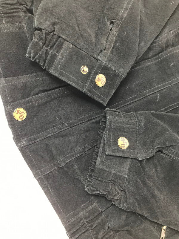 【中古品】【メンズ】 SANTA FE OUTBACK サンタ フェ オートバック SUEDE LEATHER JACKET BLACK スエード レザー ジャケット アウター 146-260827-rt-11-tagh サイズ：L カラー：ブラック 万代Net店
