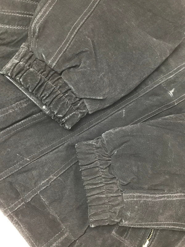 【中古品】【メンズ】 SANTA FE OUTBACK サンタ フェ オートバック SUEDE LEATHER JACKET BLACK スエード レザー ジャケット アウター 146-260827-rt-11-tagh サイズ：L カラー：ブラック 万代Net店