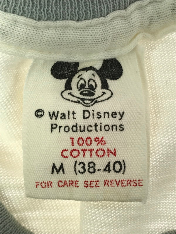 【現状渡し品】【メンズ】 WALT DISNEY PRODUCTIONS ウォルト ディズニー プロダクションズ 70's～80S's MICKEY RINGER T-SHIRT USA製 ミッキ リンガー Tシャツ 146-260825-rt-12-tagh サイズ：M カラー：ホワイト 万代Net店