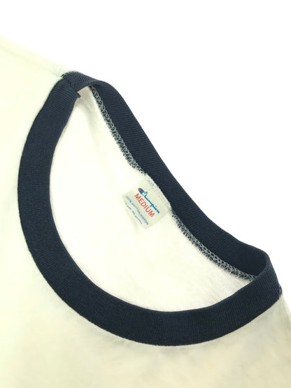 【現状渡し品】【メンズ】 CHAMPION チャンピオン 80's STRUG USAFA RINGER T-SHIRT USA製 トリコタグ リンガー Tシャツ トップス ヴィンテージ 146-260825-rt-13-tagh サイズ：M カラー：ホワイト 万代Net店